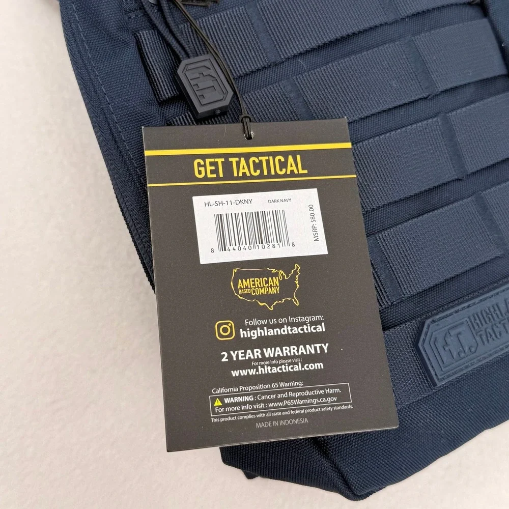 Highland Tactical Expo Sling Bag Dark Navy MOLLE Webbing Backpack HL-SH-11-DKNY